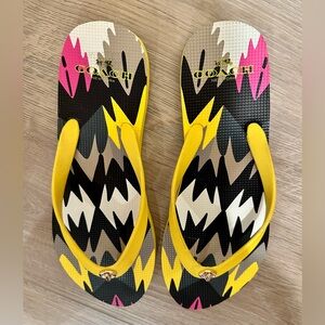 Coach flip-flops size 7-8 - Never worn!
